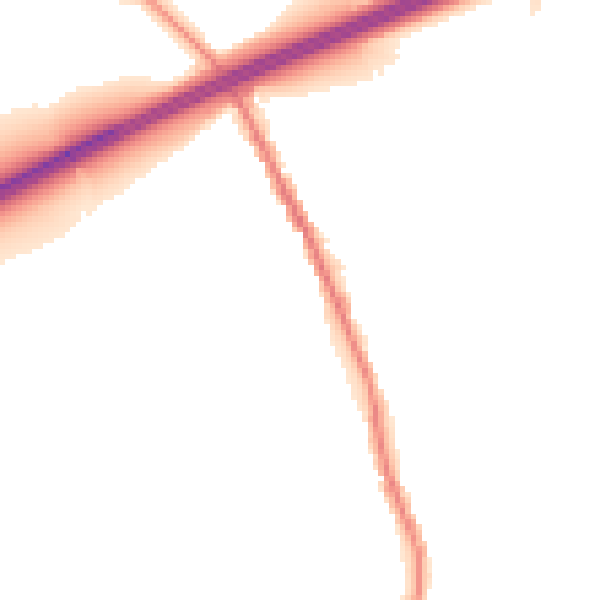 Night-time road noise heatmap for TN13 2UW