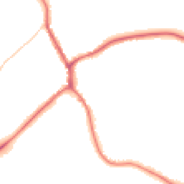 Night-time road noise heatmap for TN13 3BT