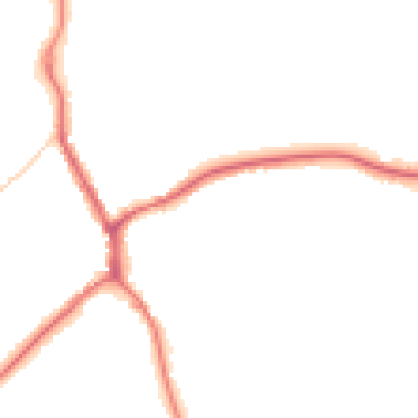 Night-time road noise heatmap for TN13 3EN