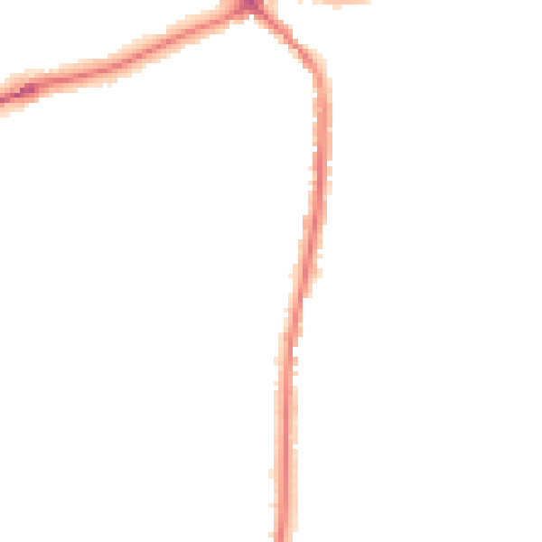 Night-time road noise heatmap for TN13 3NF