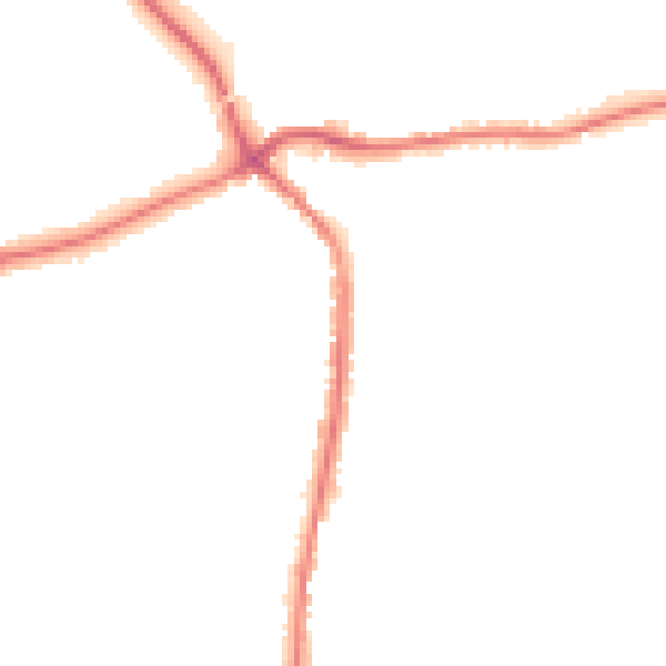 Night-time road noise heatmap for TN13 3NY