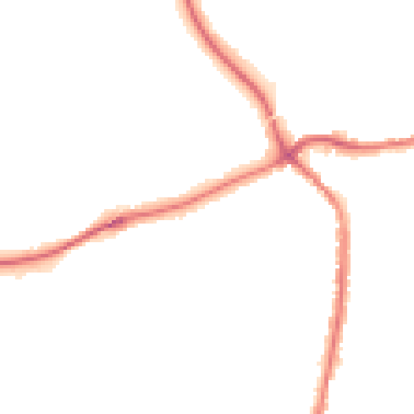 Night-time road noise heatmap for TN13 3QG