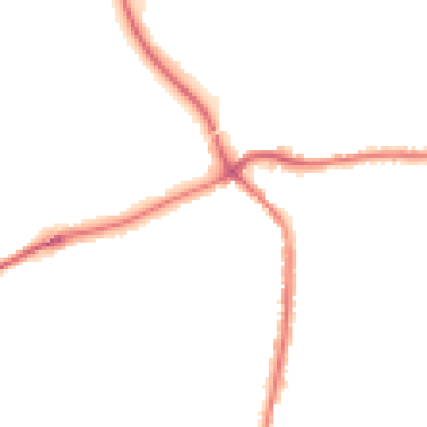 Night-time road noise heatmap for TN13 3QQ
