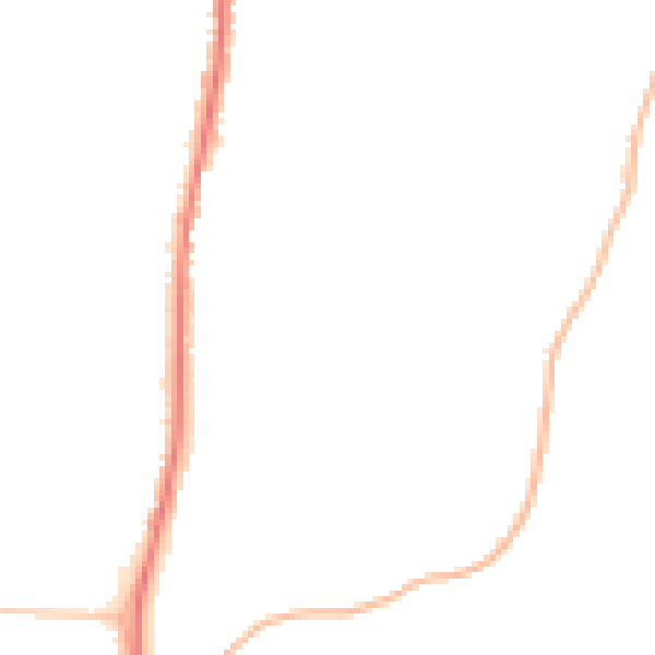 Night-time road noise heatmap for TN13 3XA