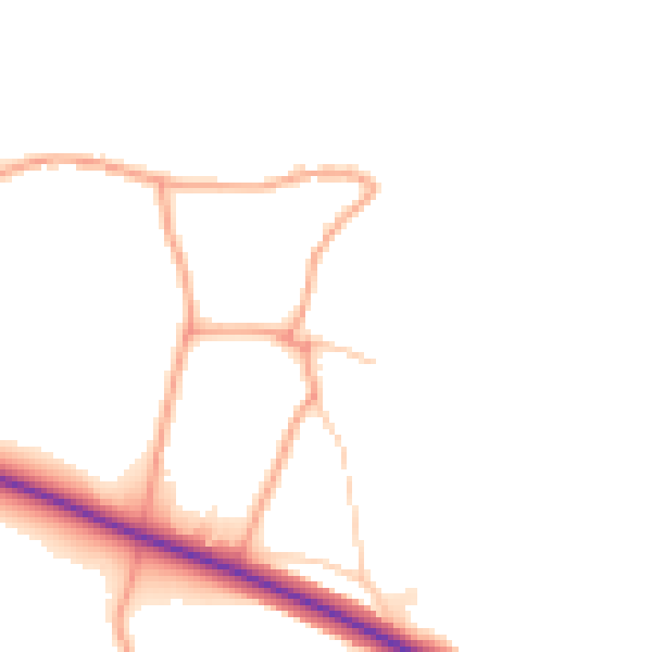 Daytime road noise heatmap for TN15 0EX