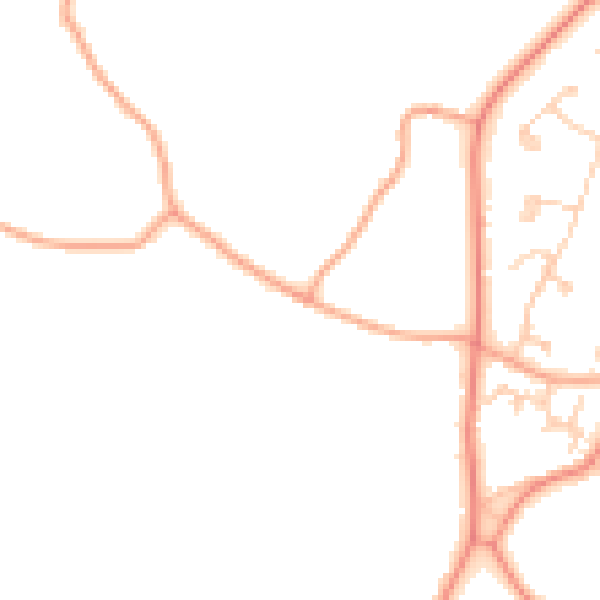 Daytime road noise heatmap for TN15 7HT
