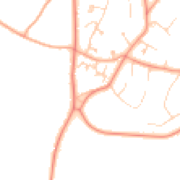 Daytime road noise heatmap for TN15 7HW
