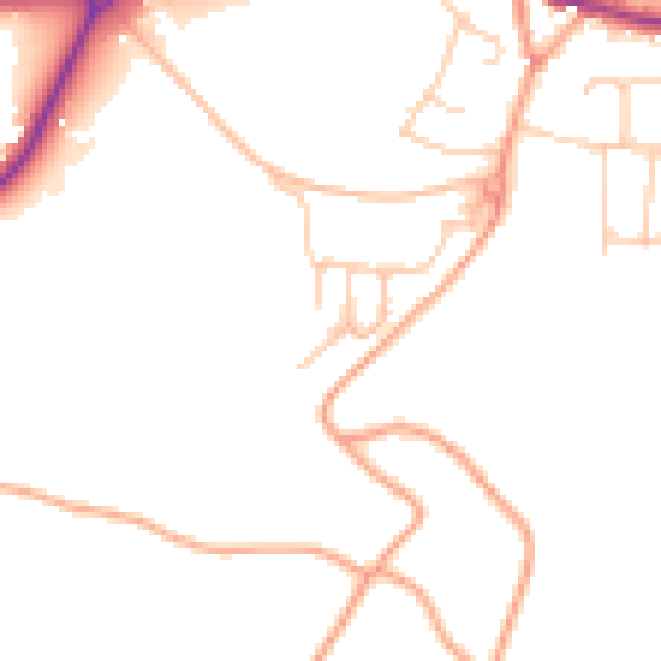 Daytime road noise heatmap for TN15 8FP
