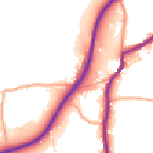 Daytime road noise heatmap for TN15 9AG