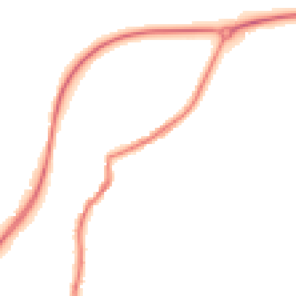 Night-time road noise heatmap for TN15 9HU