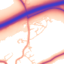 Daytime road noise heatmap for TN16 1DS