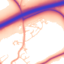 Daytime road noise heatmap for TN16 1EB