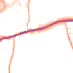 Daytime road noise heatmap for TN16 1JE