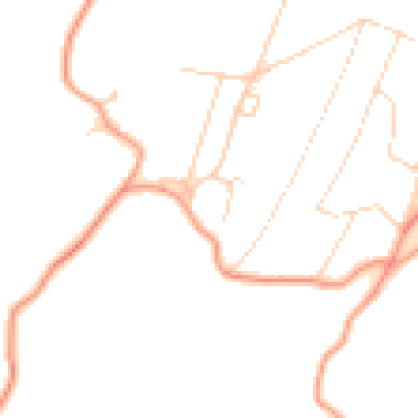 Daytime road noise heatmap for TN16 2BF