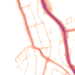 Daytime road noise heatmap for TN16 3DD