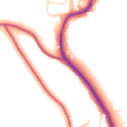 Daytime road noise heatmap for TN16 3FA