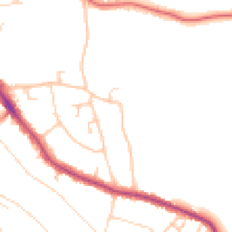 Daytime road noise heatmap for TN16 3LU