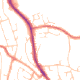 Daytime road noise heatmap for TN16 3SP