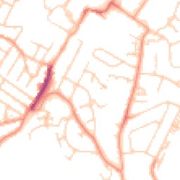 Daytime road noise heatmap for TN2 3AH