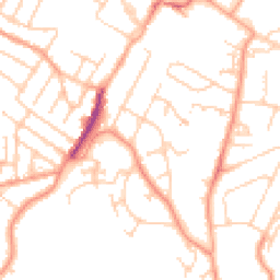 Daytime road noise heatmap for TN2 3AL