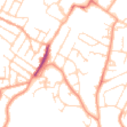 Daytime road noise heatmap for TN2 3AN