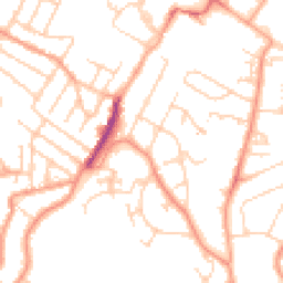 Daytime road noise heatmap for TN2 3AP