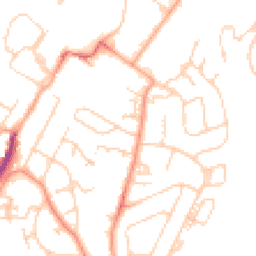 Daytime road noise heatmap for TN2 3BN