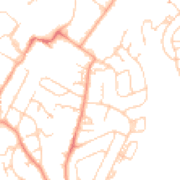 Daytime road noise heatmap for TN2 3BU
