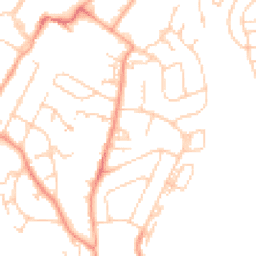 Daytime road noise heatmap for TN2 3DE