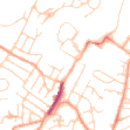 Daytime road noise heatmap for TN2 3DH