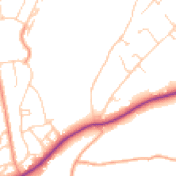 Daytime road noise heatmap for TN2 3ES
