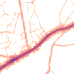 Daytime road noise heatmap for TN2 3LU