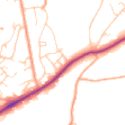 Daytime road noise heatmap for TN2 3LY