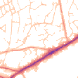 Daytime road noise heatmap for TN2 3NJ