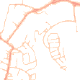 Daytime road noise heatmap for TN2 3YG