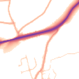 Daytime road noise heatmap for TN2 4AD