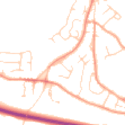 Daytime road noise heatmap for TN2 4HF