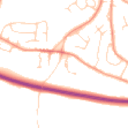 Daytime road noise heatmap for TN2 4PE