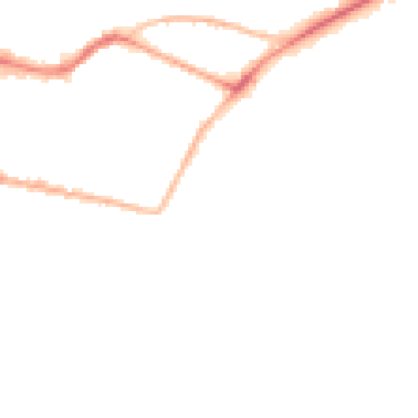 Night-time road noise heatmap for TN2 4TG