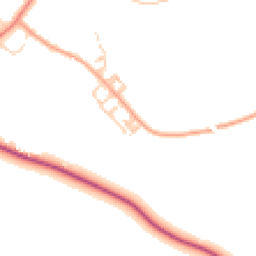 Daytime road noise heatmap for TN2 5EW