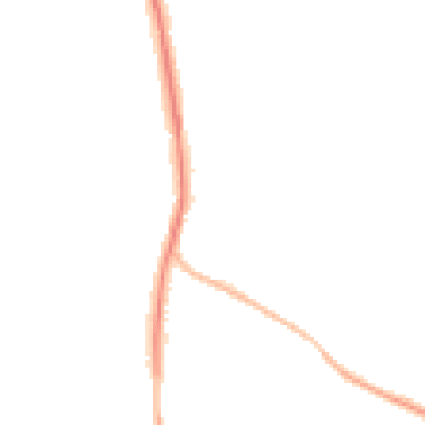 Night-time road noise heatmap for TN2 5LG