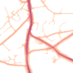 Daytime road noise heatmap for TN2 5LX