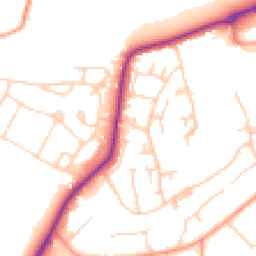 Daytime road noise heatmap for TN2 5QA