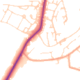 Daytime road noise heatmap for TN2 5RH