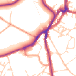 Daytime road noise heatmap for TN2 5TW
