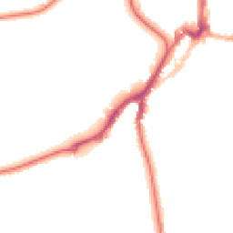 Night-time road noise heatmap for TN2 5TW