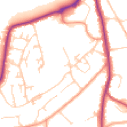 Daytime road noise heatmap for TN2 5UF