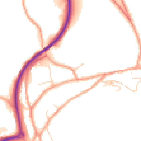 Daytime road noise heatmap for TN20 6AS