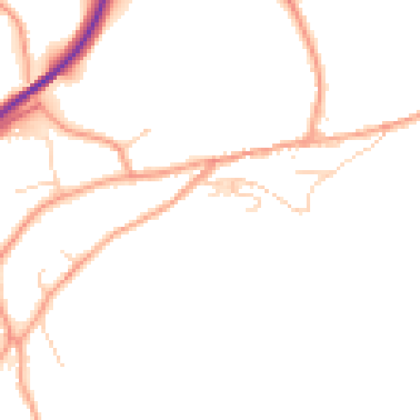 Daytime road noise heatmap for TN20 6BG