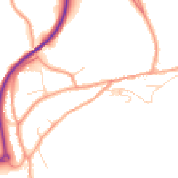 Daytime road noise heatmap for TN20 6BL